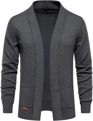100% Cotton Cardigan Sweater for Men Casual Comfortable Slim Fit Knit Bussiness Sweaters Autumn Thermal Coats Tops