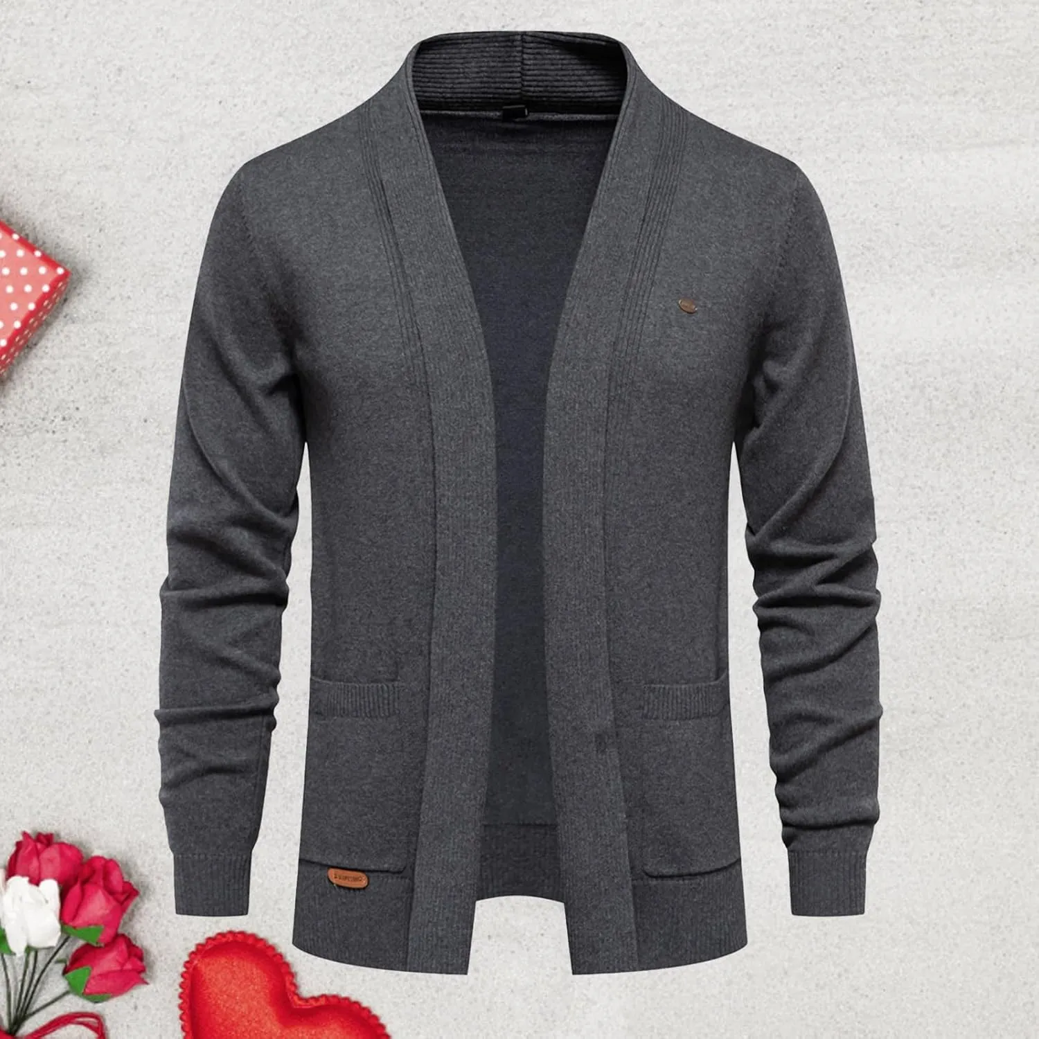 100% Cotton Cardigan Sweater for Men Casual Comfortable Slim Fit Knit Bussiness Sweaters Autumn Thermal Coats Tops