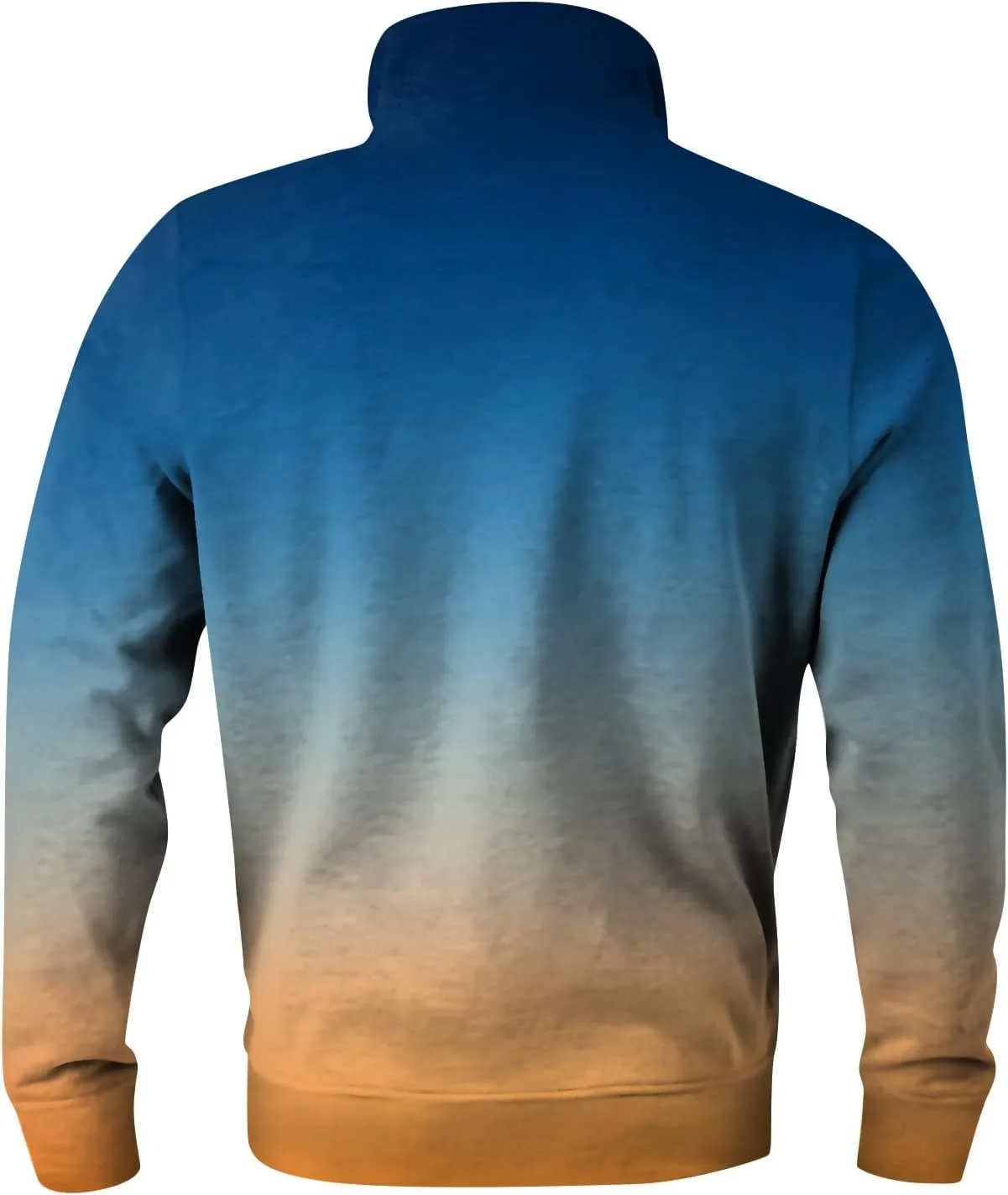 2024 Men's 3/4 Zip Pullover Long Sleeved Fashion Slim Fit Top High Collar Cotton Sweatshirt Lightweight Workout Shirt