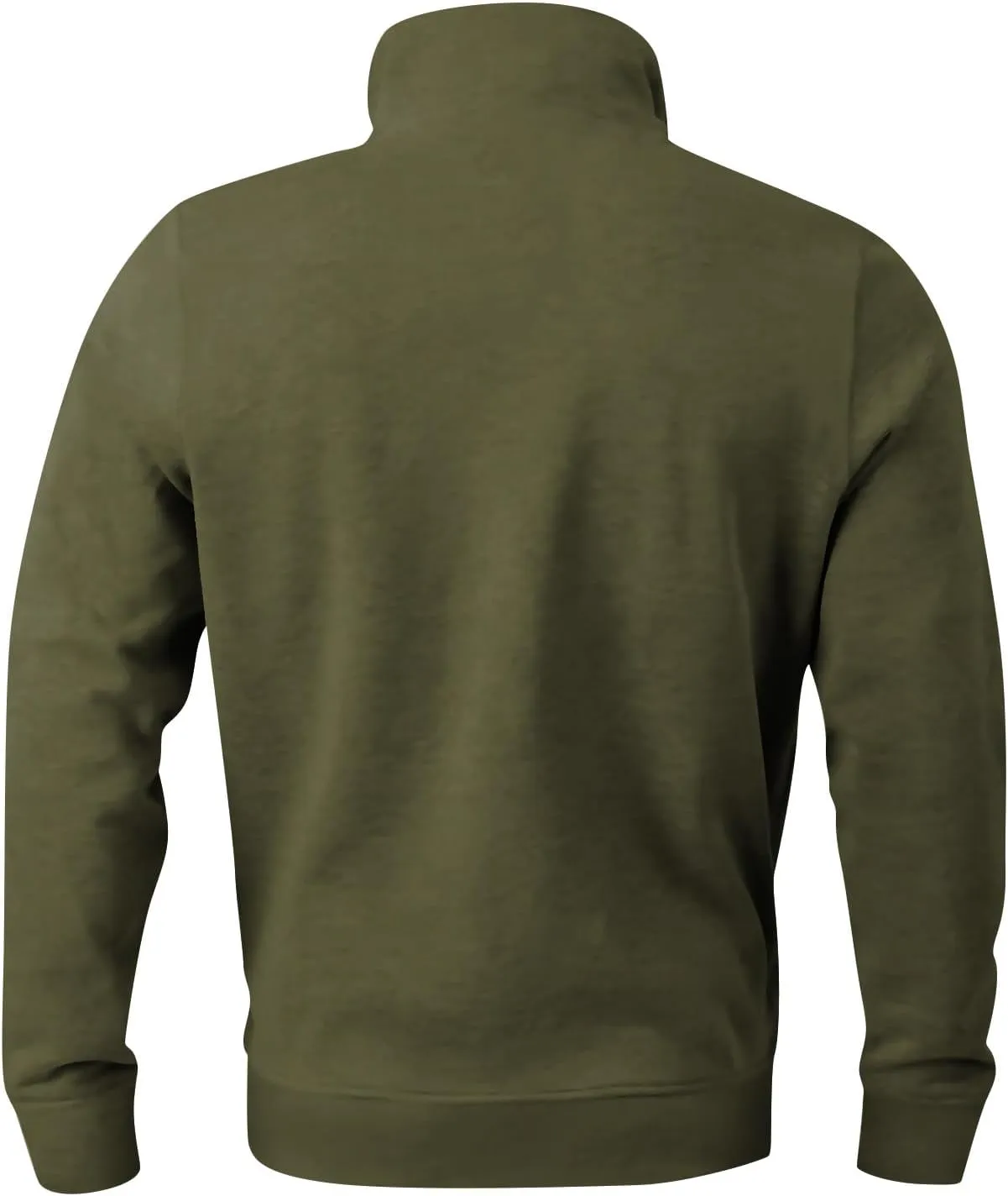 2024 Men's 3/4 Zip Pullover Long Sleeved Fashion Slim Fit Top High Collar Cotton Sweatshirt Lightweight Workout Shirt