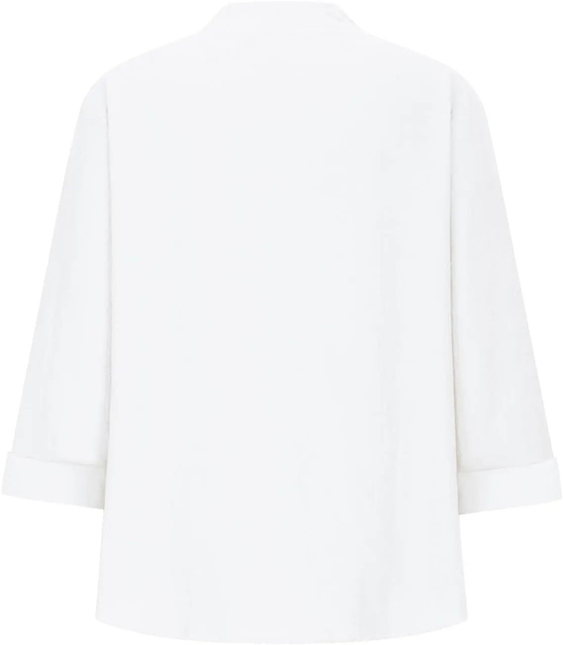 3/4 Sleeve Linen Tops for Women Loose Fit V Neck Button Down Henley Shirts Cute Summer Beach Tee Shirts with Pocket