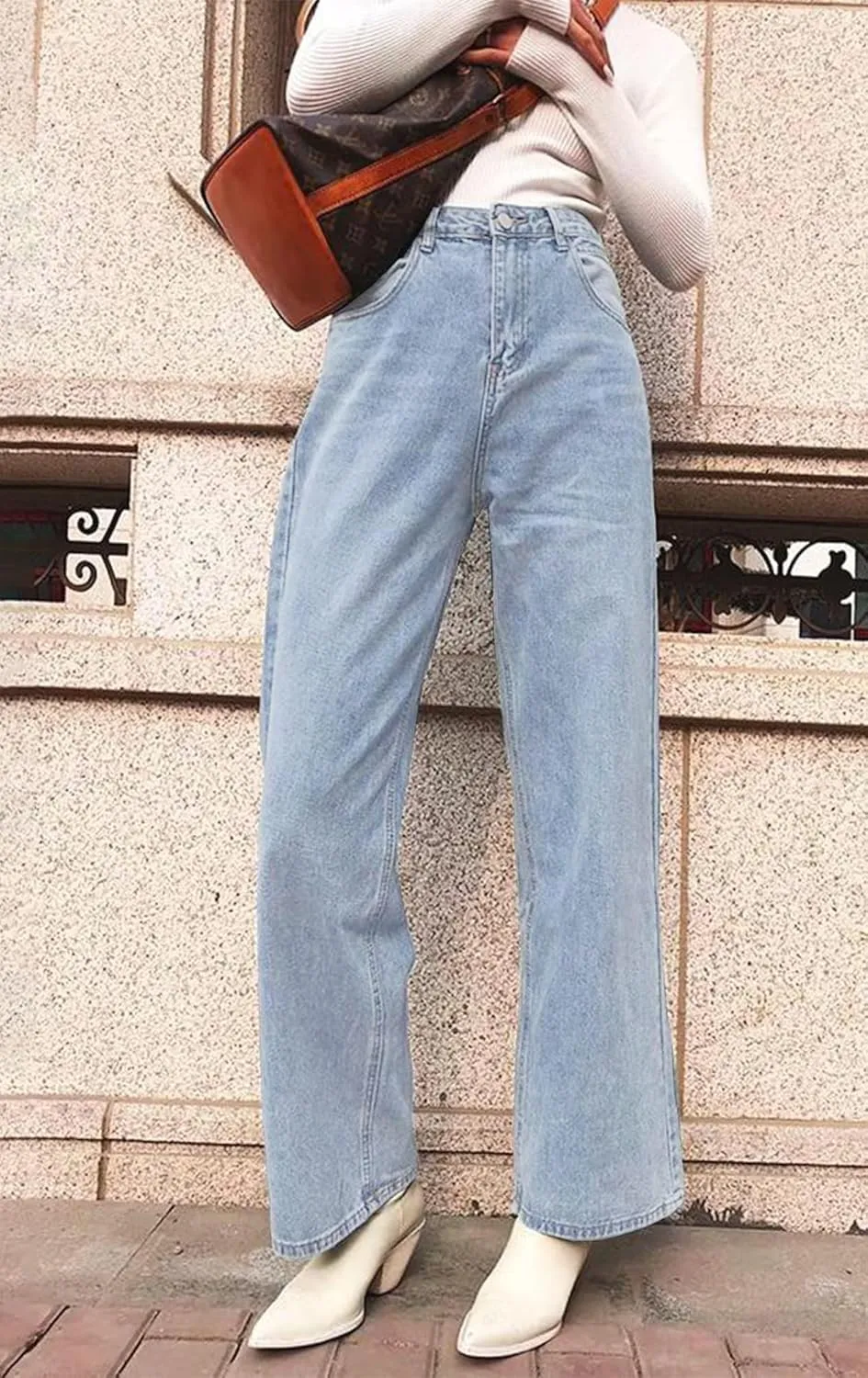 AirZeal Women's Baggy Jeans Wide Leg High Waist Loose Boyfriends Jeans Denim Pants Y2K 90s Jeans