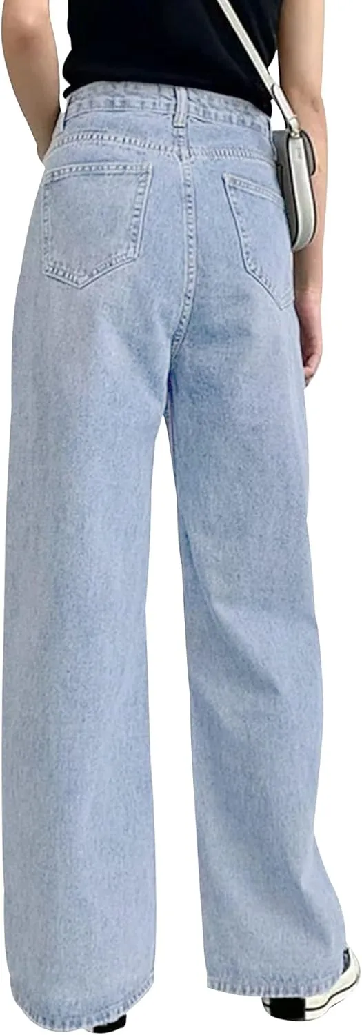 AirZeal Women's Baggy Jeans Wide Leg High Waist Loose Boyfriends Jeans Denim Pants Y2K 90s Jeans