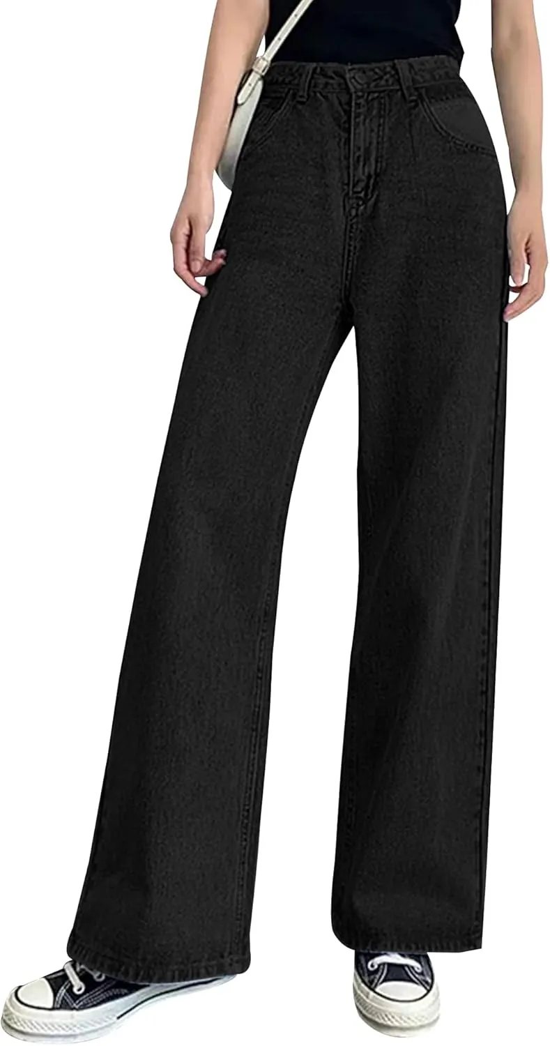 AirZeal Women's Baggy Jeans Wide Leg High Waist Loose Boyfriends Jeans Denim Pants Y2K 90s Jeans