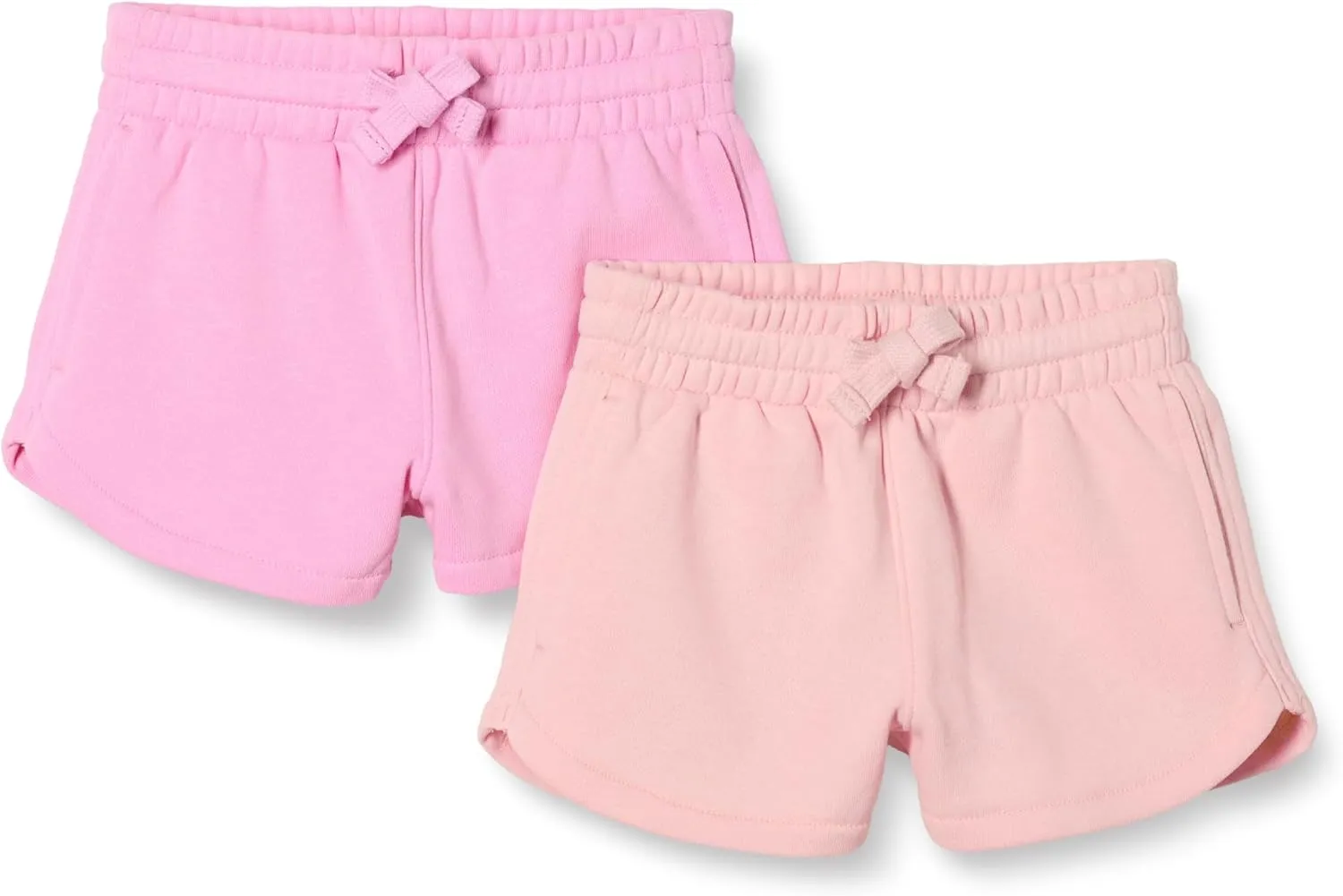 Amazon Essentials Girls and Toddlers' SweatShorts, Pack of 2