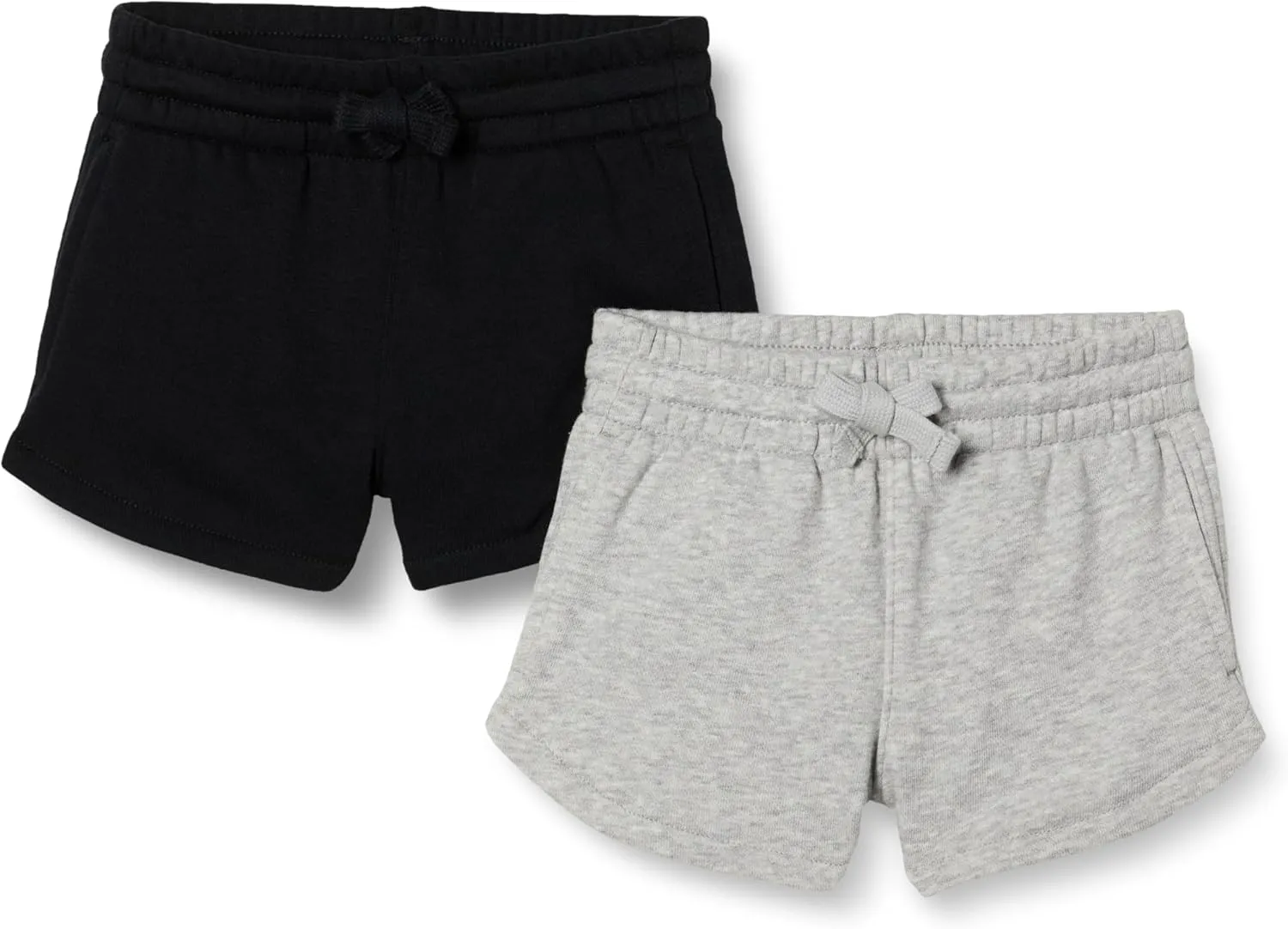 Amazon Essentials Girls and Toddlers' SweatShorts, Pack of 2