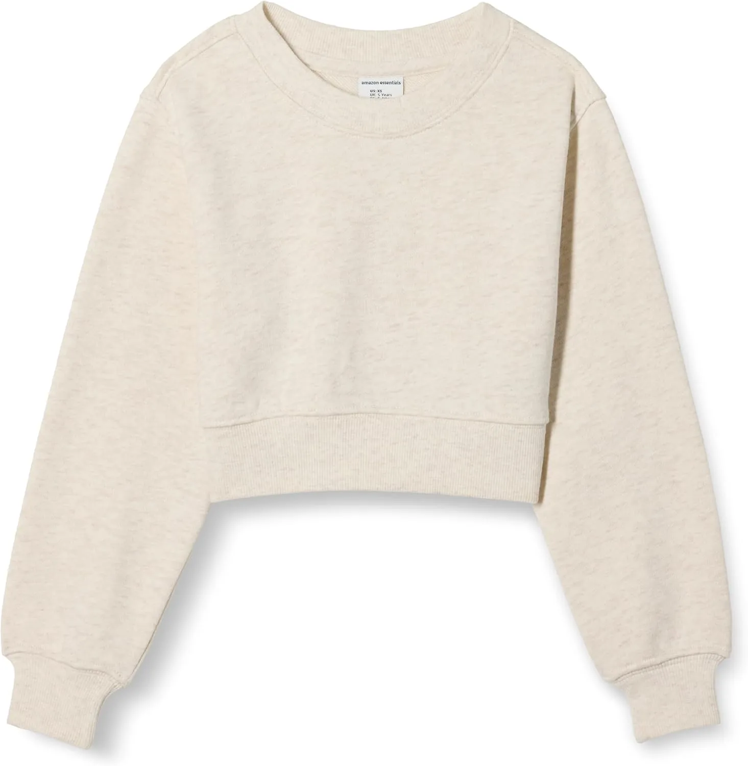 Amazon Essentials Girls' Cropped Sweatshirt