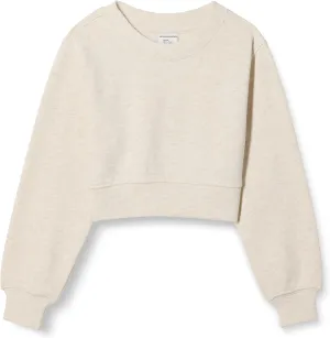 Amazon Essentials Girls' Cropped Sweatshirt