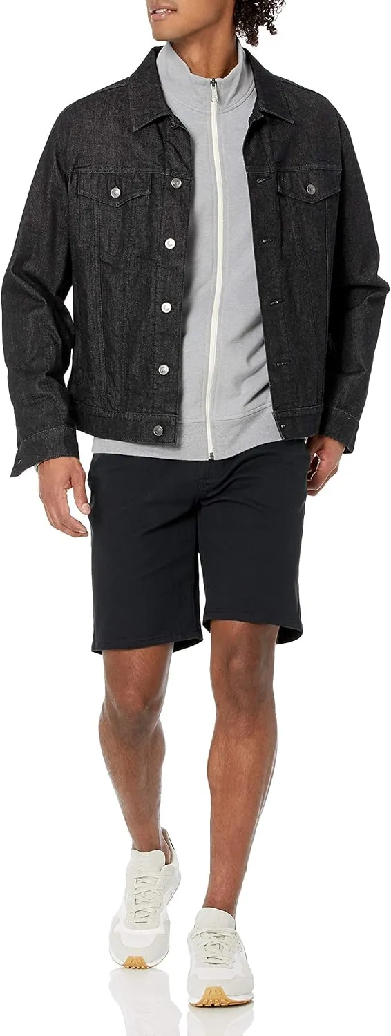 Amazon Essentials Men's Zip Up Sweatshirt, Lightweight French Terry, Mock Neck