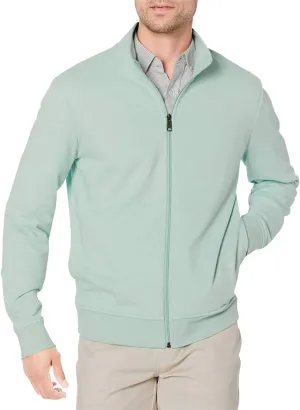 Amazon Essentials Men's Zip Up Sweatshirt, Lightweight French Terry, Mock Neck