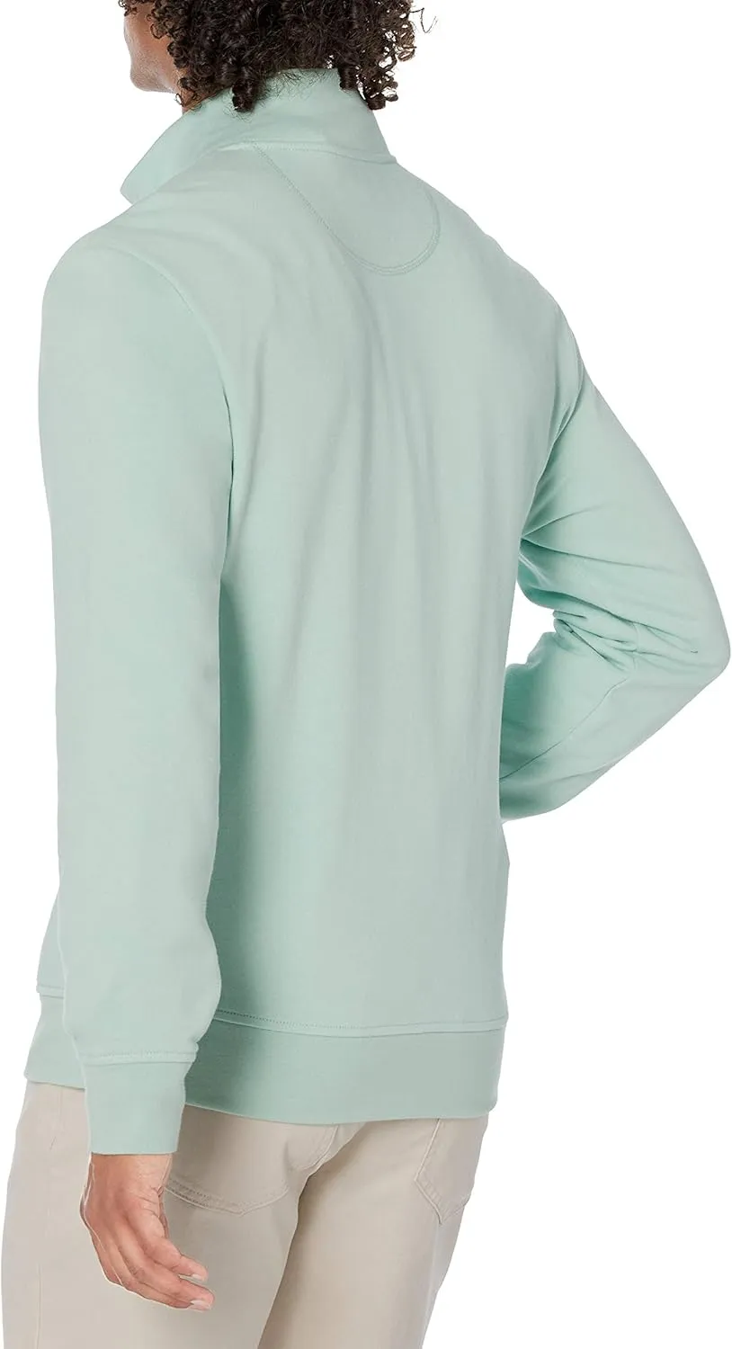 Amazon Essentials Men's Zip Up Sweatshirt, Lightweight French Terry, Mock Neck