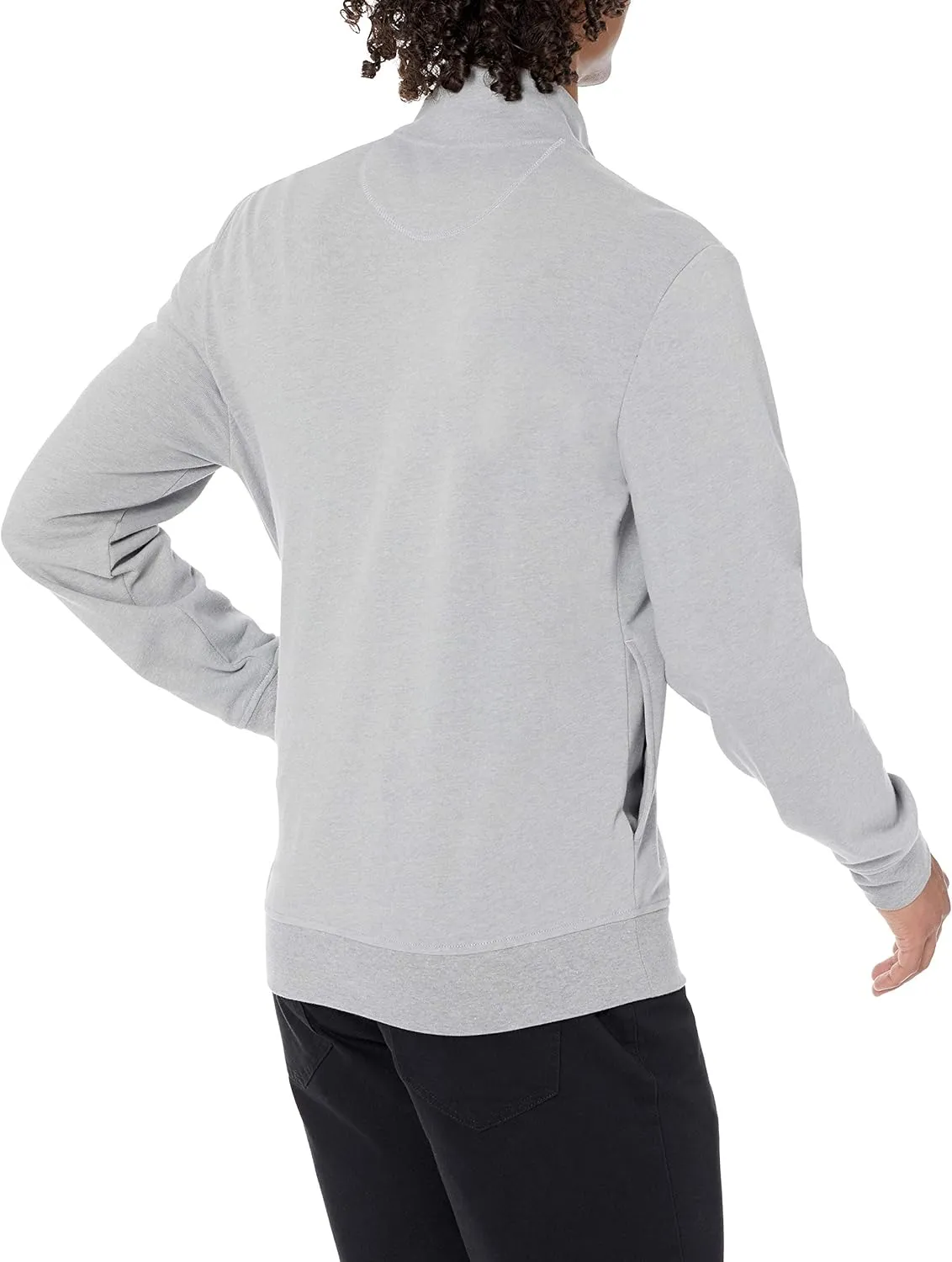 Amazon Essentials Men's Zip Up Sweatshirt, Lightweight French Terry, Mock Neck