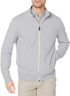 Amazon Essentials Men's Zip Up Sweatshirt, Lightweight French Terry, Mock Neck