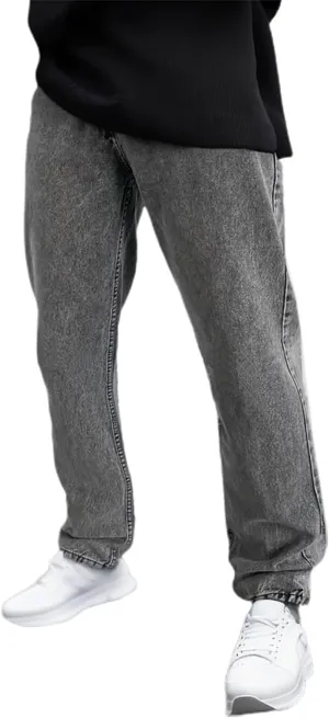 Baggy Jeans for Men Hip Hop Streetwear Wide Leg Denim Pants Relaxed Fit Trendy Casual Straight Legs Jean Work Pants