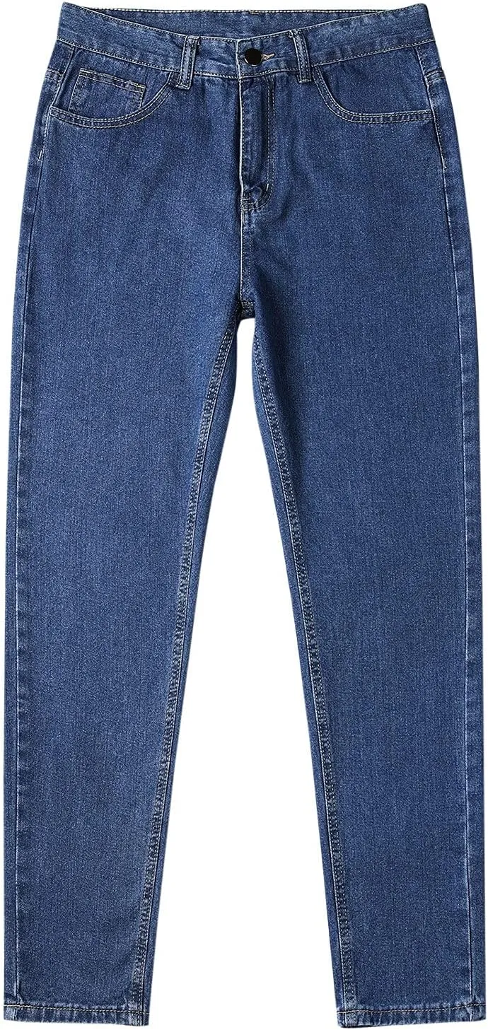 Baggy Jeans for Men Hip Hop Streetwear Wide Leg Denim Pants Relaxed Fit Trendy Casual Straight Legs Jean Work Pants