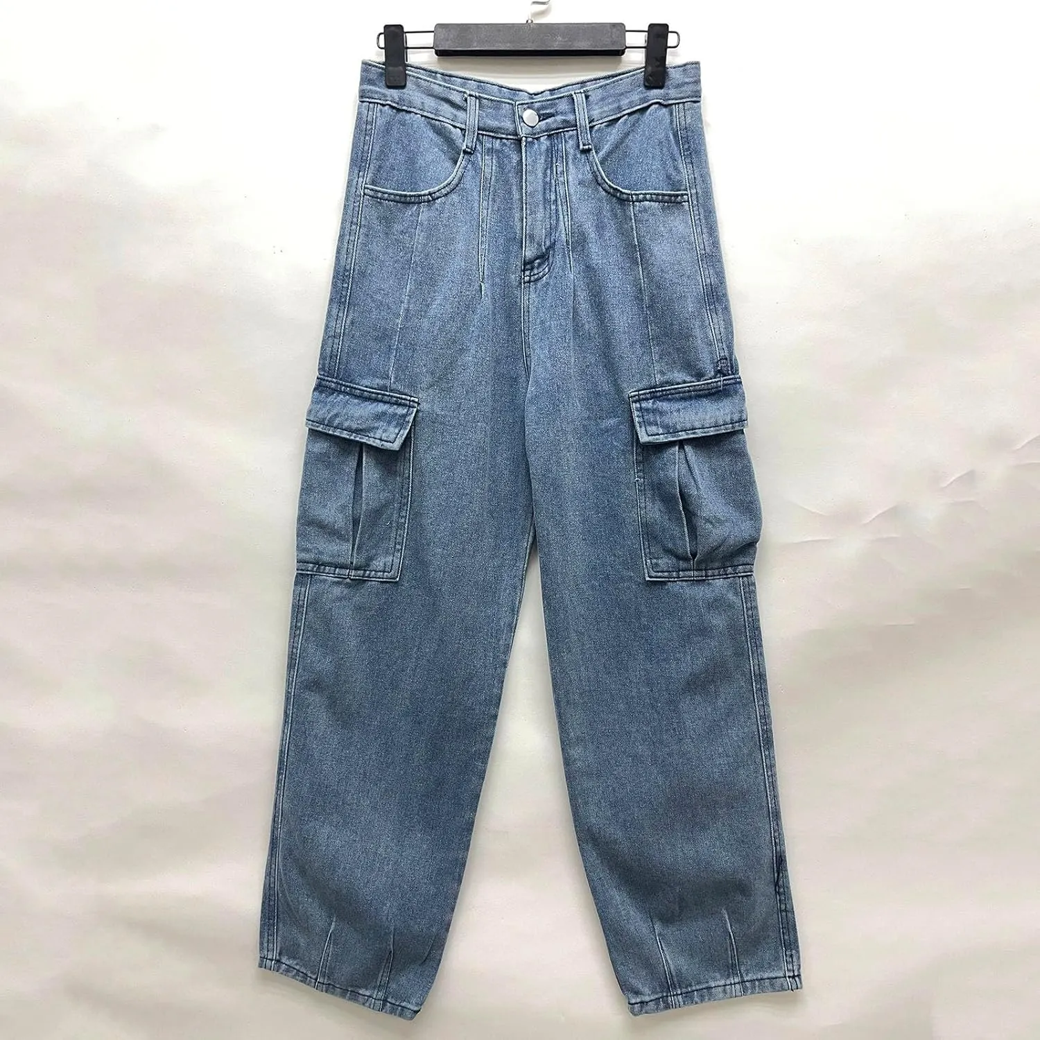 Baggy Jeans Men Y2K Relaxed Fit Fashion Aesthetic Hip Hop Streetwear Wide Leg Loose Denim Pants Trendy Comfy Vintage Trousers