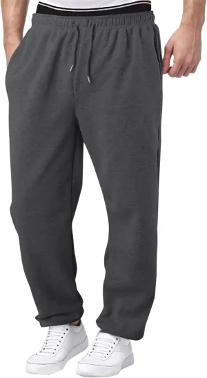 Baggy Sweatpants for Men Mens Joggers Cargopants Clothes Casual Sweatpants Work Solid Sports Pants Drawstring