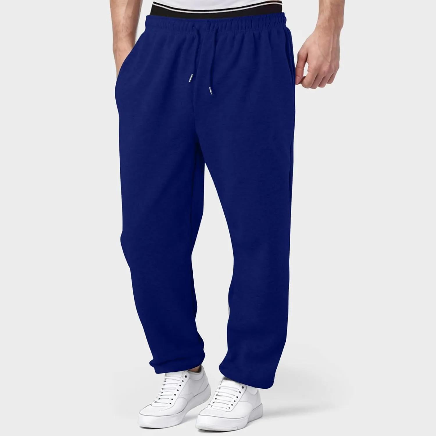 Baggy Sweatpants for Men Mens Joggers Cargopants Clothes Casual Sweatpants Work Solid Sports Pants Drawstring