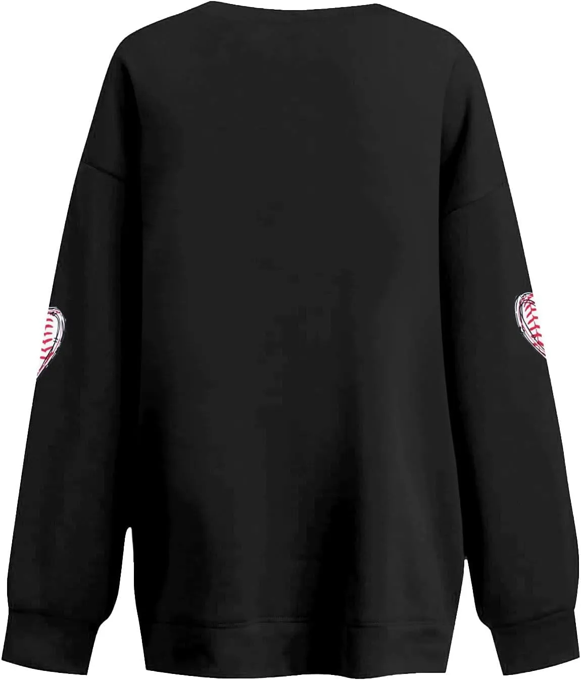 Baseball Mom Sweatshirt Embroidered Softball Graphic Printed Tops Crewneck Long Sleeve Casual Oversized Comfy Clothe
