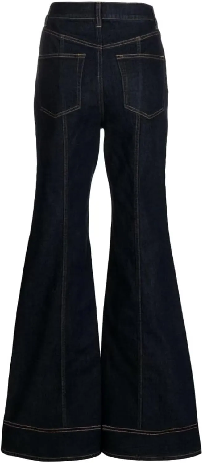 Bell Bottom Jeans for Women Ripped High Waisted Classic Flared Denim Pants