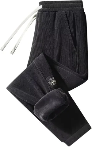 BIFUTON Fleece Lined Pants Men,Men's Thick Winter Pants Heavyweight Warm Sherpa Lined Athletic Jogger Sweatpants with Pockets
