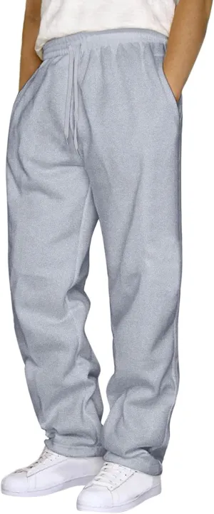 BIFUTON Joggers for Men,Mens Sweatpants with Pockets Solid Color Lace Up Straight Leg Athletic Pants Loose Fit Golf Pants