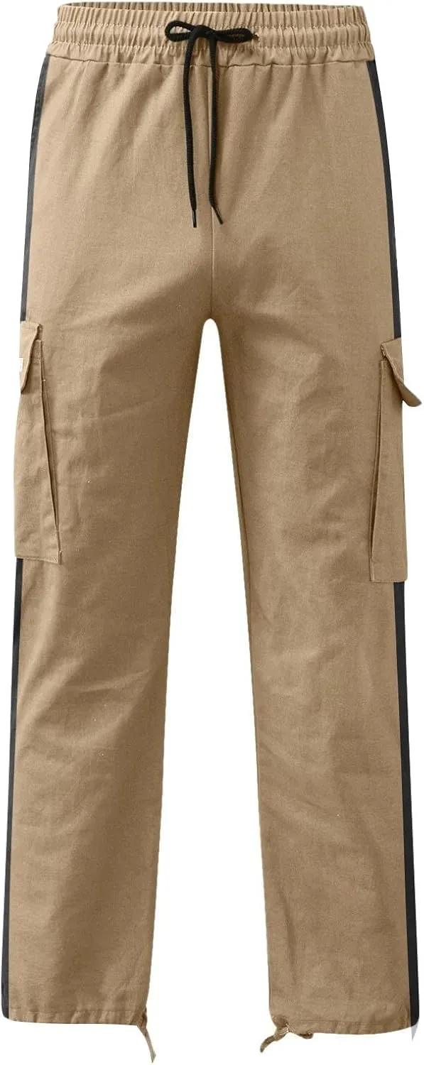 Big and Tall Cargo Pants for Men Sweatpants for Men Baggy Sports Pants Drawstring Sports Trousers Cargo Pants for Men