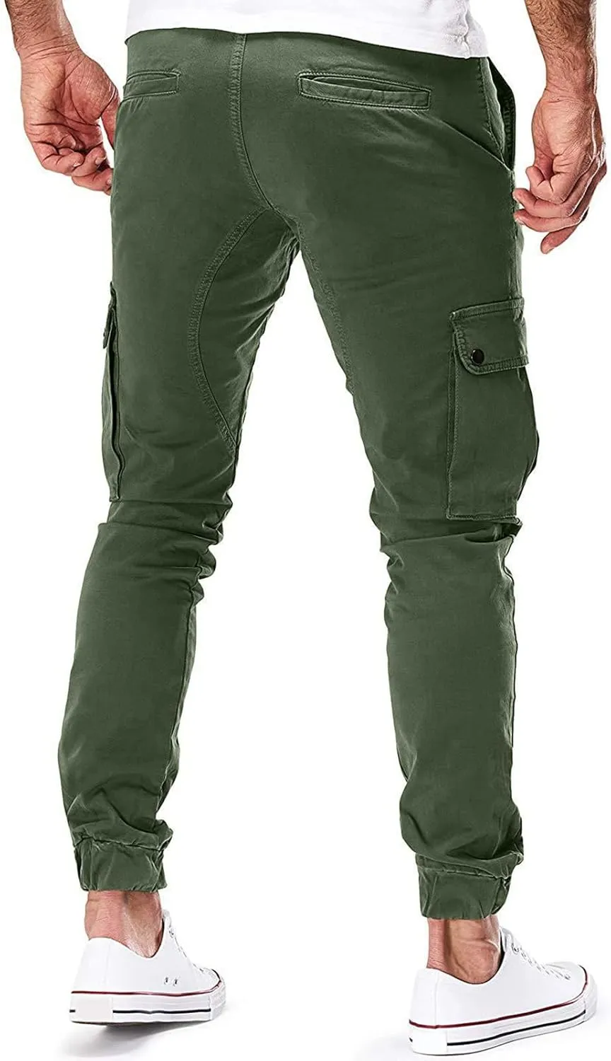 Big and Tall Sweatpants for Men & Winter Pants for Men Drawstring Cargo Flat Front Straight Fit Pants Outdoor Sports
