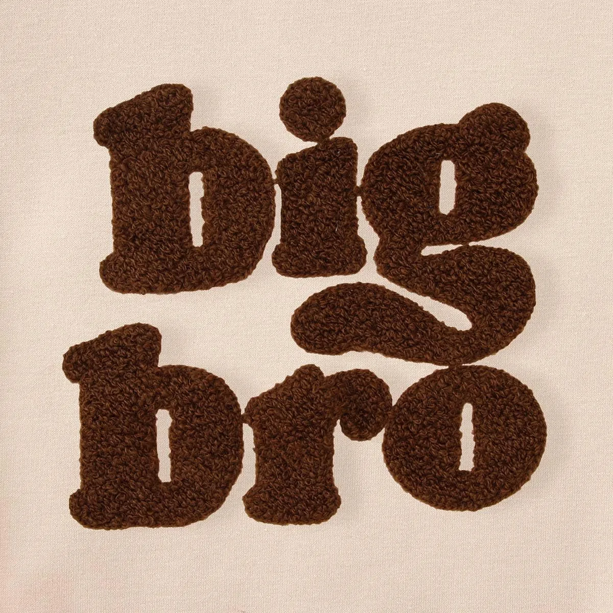 Big Brother Sweatshirt Toddler Boy Big Bro Chenille Patch Letter Print Pullover Crewneck Long Sleeve Shirt Fall Tops