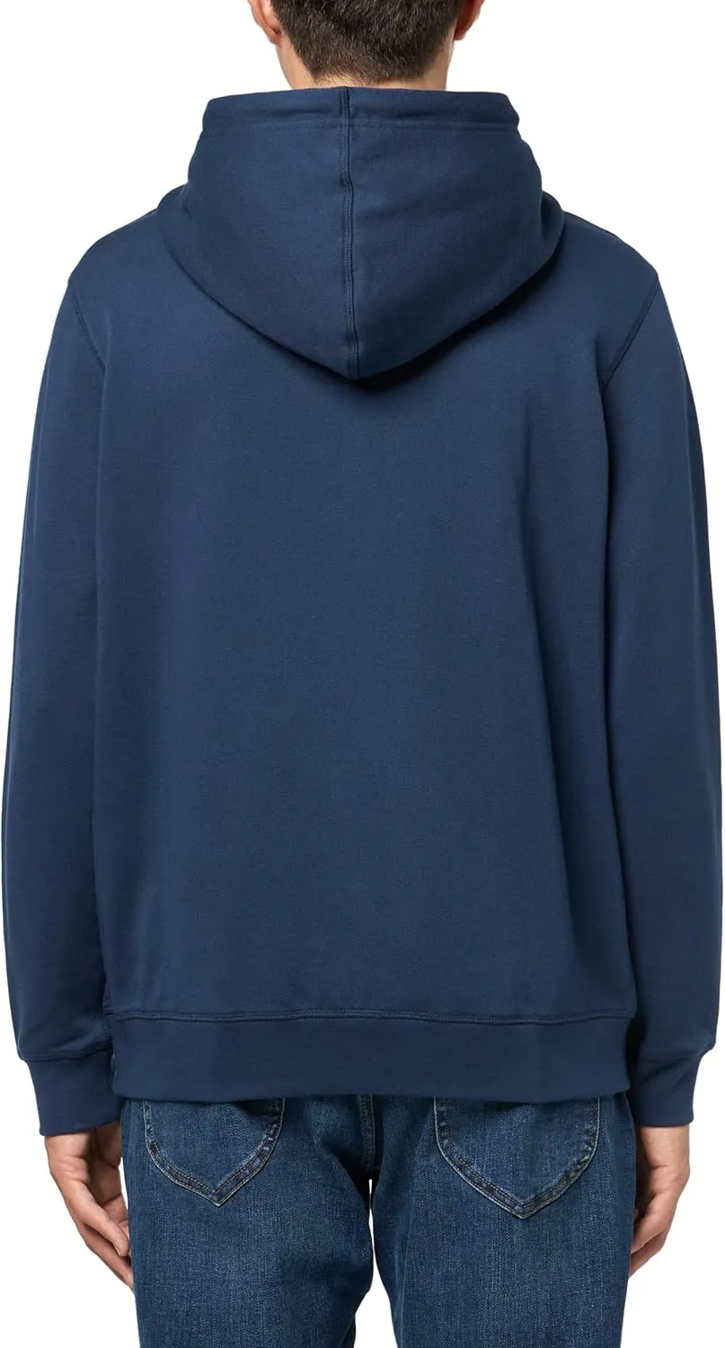 BOSS Men's Patch Logo French Terry Pullover Hooded Cotton Sweatshirt