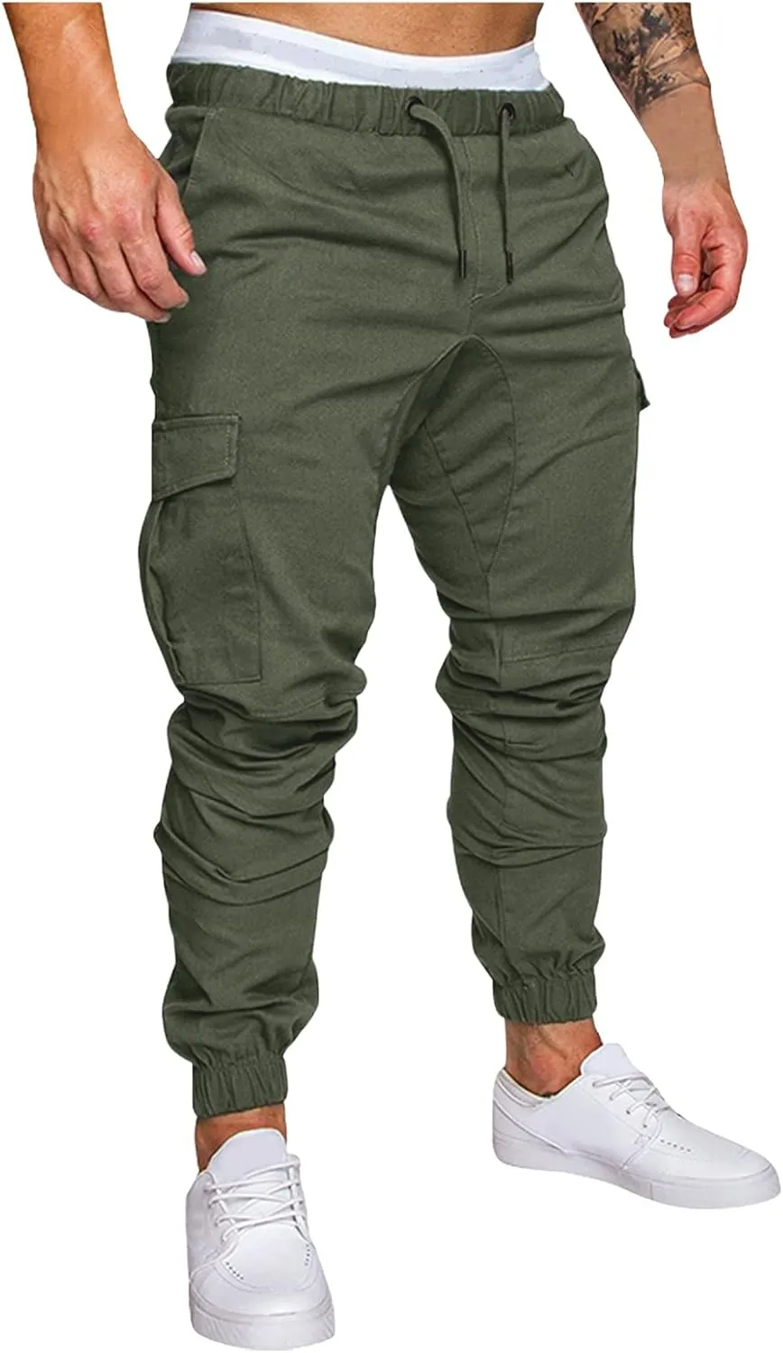 Cargo Pants for Men Baggy Water Resistant Ripstop Cargo Pants Lightweight EDC Hiking Work Pants Outdoor Apparel Men's