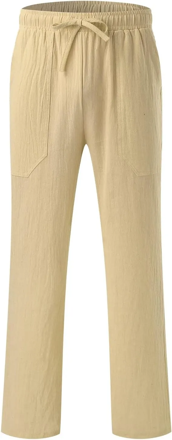 Cargo Pants for Men Big and Tall, Chino Jogger Pants Sweatpants for Men Pants Casual Rope Loose Heavyweight Fit Cargo