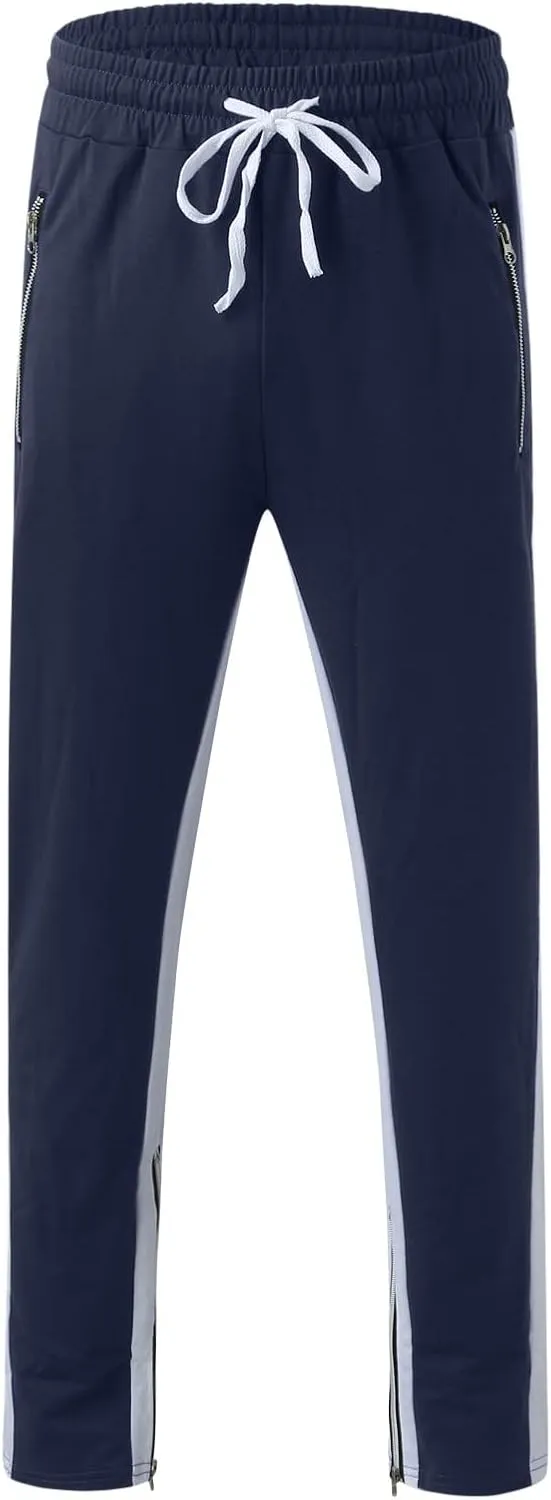 Cargo Pants for Men Big and Tall for Jogging Workout Gym Running Training Mens Open Bottom Sweatpants Workout Lounge