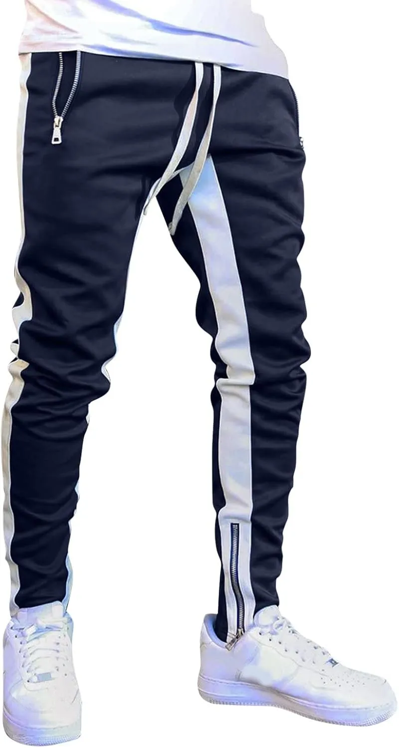 Cargo Pants for Men Big and Tall for Jogging Workout Gym Running Training Mens Open Bottom Sweatpants Workout Lounge