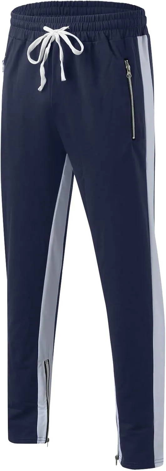 Cargo Pants for Men Big and Tall for Jogging Workout Gym Running Training Mens Open Bottom Sweatpants Workout Lounge
