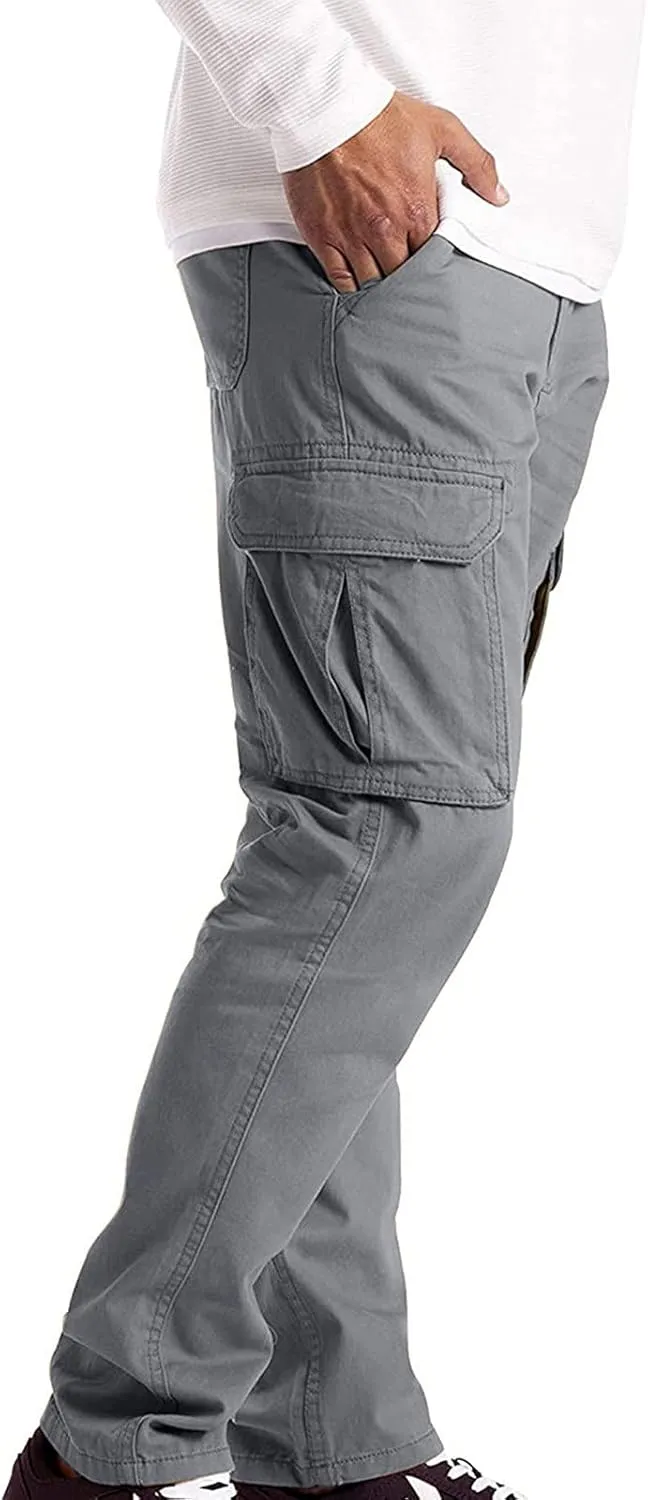 Cargo Pants for Men Big and Tall Mesh Jogger Zipper Running Pants Pockets Men's Pants Stripped Trousers Men's Fleece