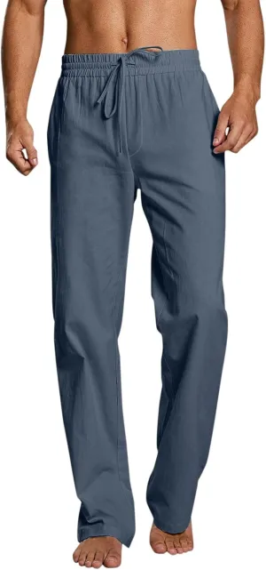 Cargo Pants for Men Big and Tall, Outdoor Wearing Pants with Pockets Sweatpants for Men Pants Casual Rope Loosening