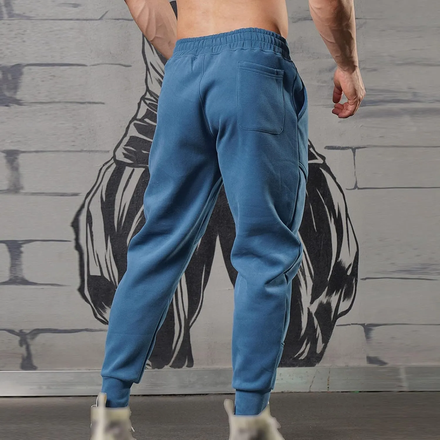 Cargo Pants for Men Big and Tall Pockets Men Sweatpants Men's Basic Active Fleece Jogger Pants Regular and Big & Tall