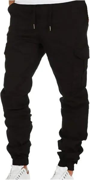 Cargo Pants for Men Casual Cotton Jogger Multi Pockets Work Sweatpant Lightweight Relaxed Fit Outdoor Hiking Trousers