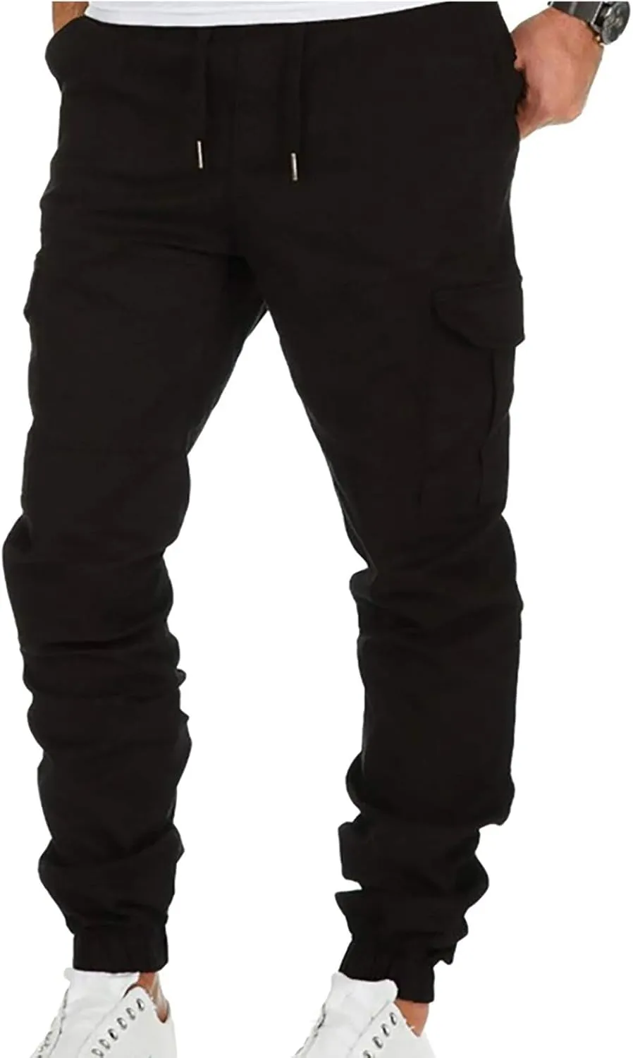 Cargo Pants for Men Casual Cotton Jogger Multi Pockets Work Sweatpant Lightweight Relaxed Fit Outdoor Hiking Trousers