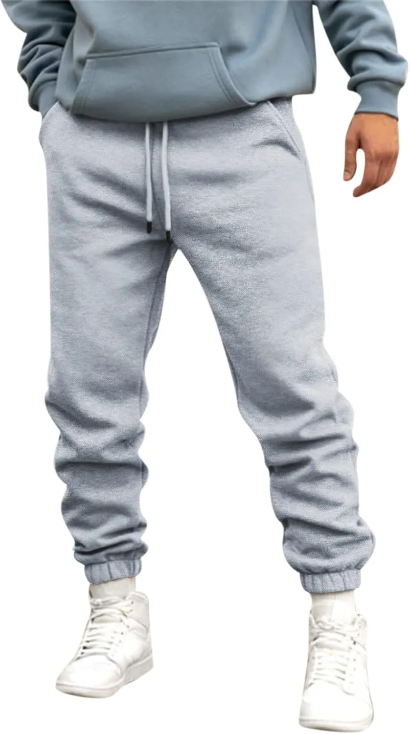 Cargo Pants for Men Relaxed Fit Army Cargo Pants Sports Mens Premium Slim Fleece Pants Zipper Pockets Athletic Jogger