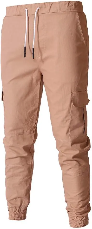 Cargo Pants for Men Relaxed Fit Athletic Gym Training Jogger Black Long Track Pants with Pockets Mens Sweatpants with