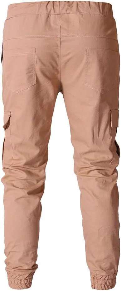Cargo Pants for Men Relaxed Fit Athletic Gym Training Jogger Black Long Track Pants with Pockets Mens Sweatpants with