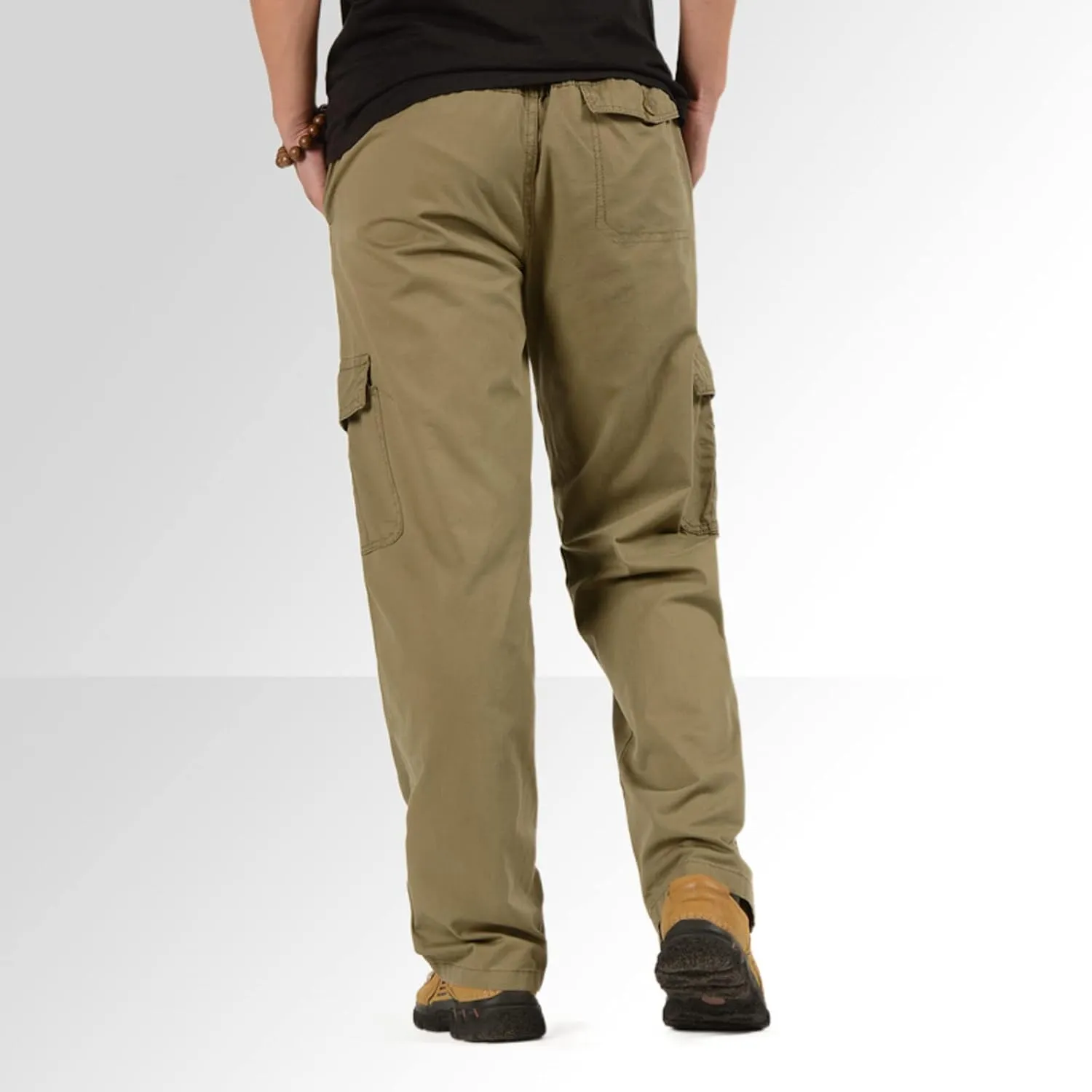 Cargo Pants for Men Relaxed Fit Casual Men's Sweatpants Hip Hop Tapered Gym Running Workout Pants Letter Print Fleece