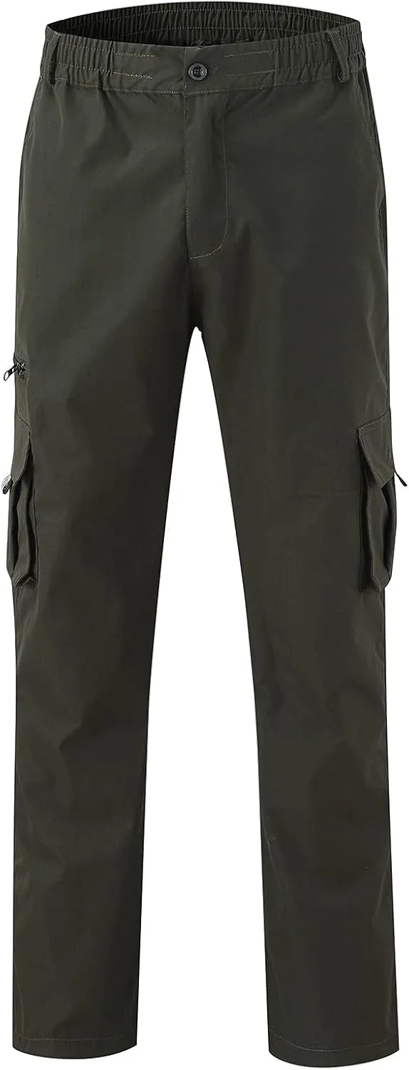 Cargo Pants for Men Relaxed Fit Jogger Sweatpants Motocross Dirt Bike Jogger Elastic Waist Pajama Pants with Pockets