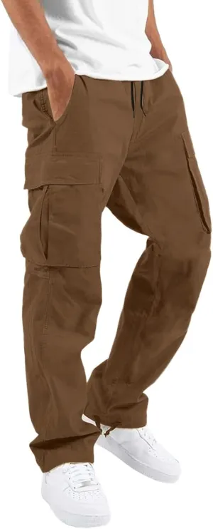 Cargo Pants for Men Relaxed Fit Mens Cargo Pants Sport Pants Drawstring Sports Trousers for Men Mens Cargo Sweatpants