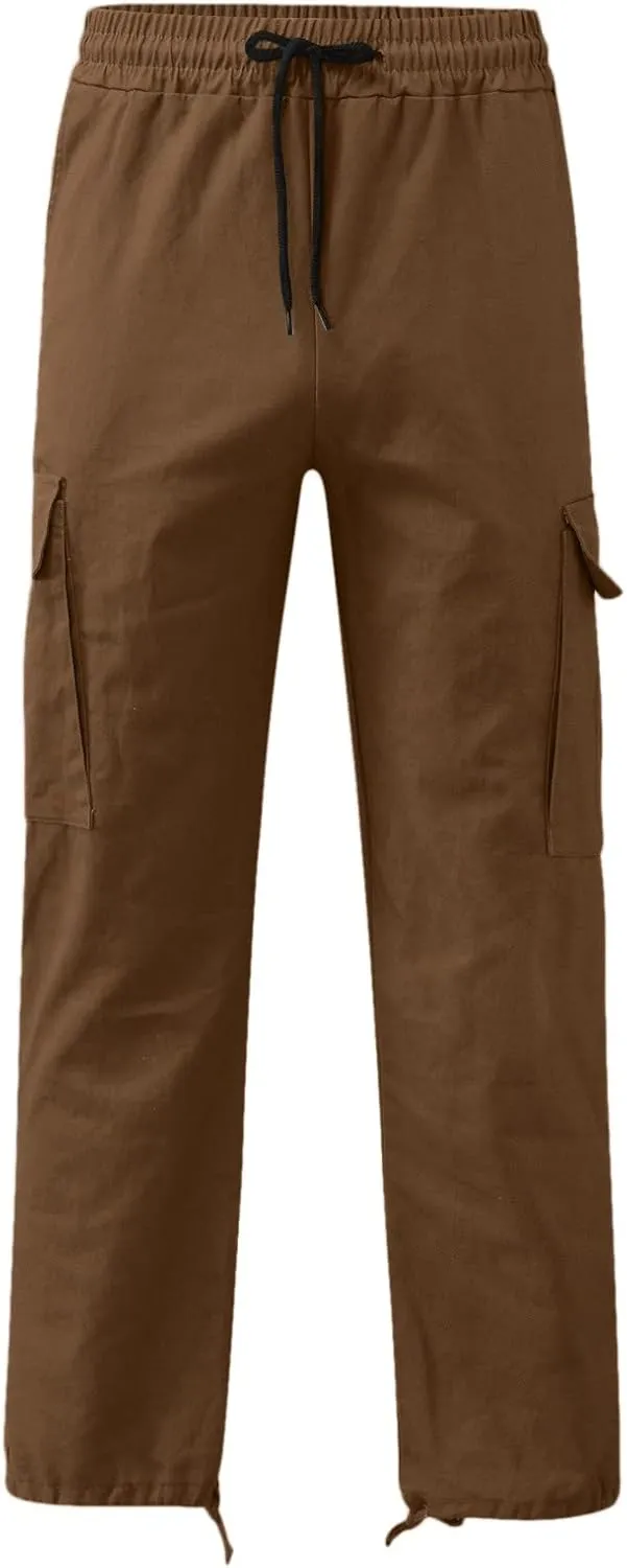 Cargo Pants for Men Relaxed Fit Mens Cargo Pants Sport Pants Drawstring Sports Trousers for Men Mens Cargo Sweatpants