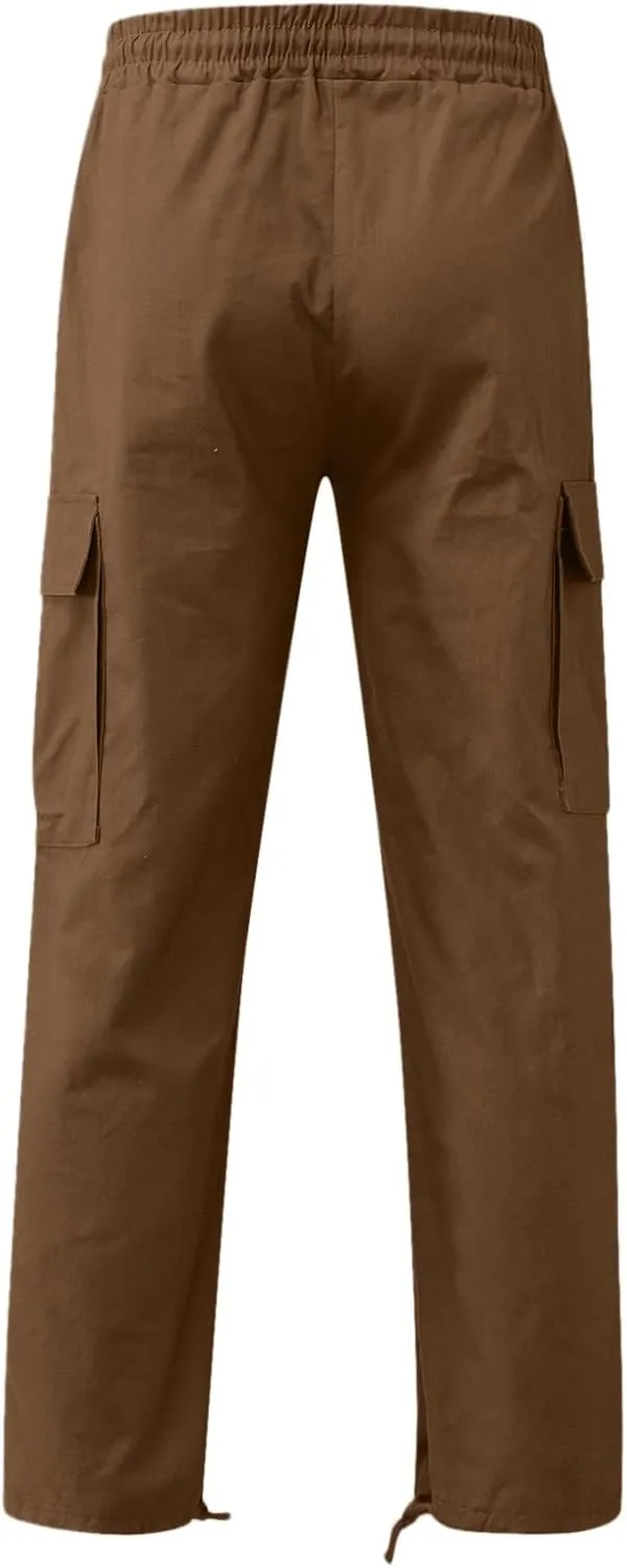 Cargo Pants for Men Relaxed Fit Mens Cargo Pants Sport Pants Drawstring Sports Trousers for Men Mens Cargo Sweatpants