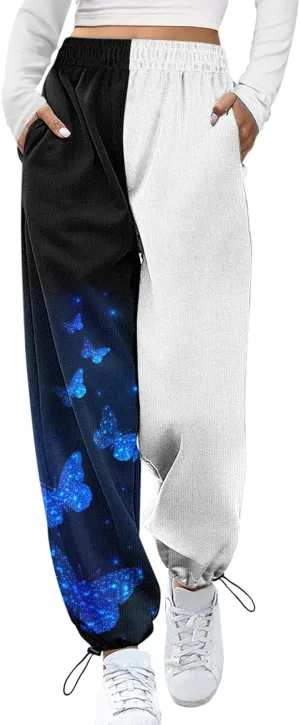 Cargo Pants Women, Casual Fleece Baggy Sweatpants Fashion High Waisted Fleece Joggers Fall 2024 Outfits for Women