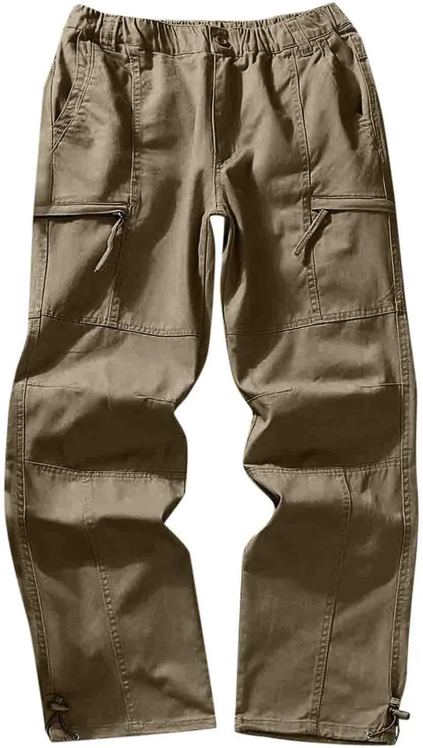Cargo Sweatpants for Men Big and Tall Casual Jogging Trousers Lightweight Hiking Work Pants Outdoor Pant Winter Pants